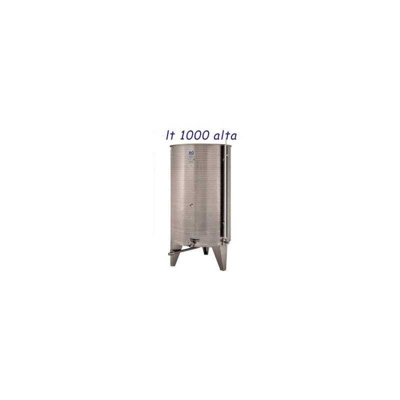 BOTTE INOX NESTORE C/PIEDI SALDATI Lt 1000 ALTA
