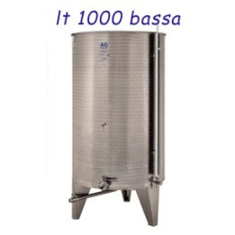 BOTTE INOX NESTORE C/PIEDI SALDATI Lt 1000 BASSA