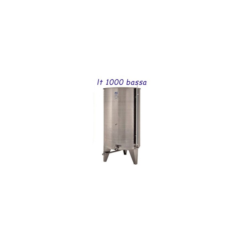 BOTTE INOX NESTORE C/PIEDI SALDATI Lt 1000 BASSA