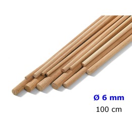 ASTA SPINA LEGNO ZIGRINATA CM 100 x  6 MM