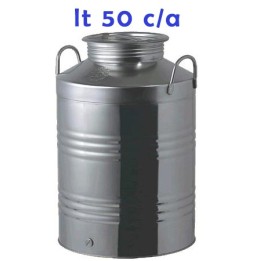 Bidone Olio Inox 4F 50 L Fondo Aggraffato – Contenitore Professionale | RagStore