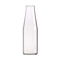 Bottiglia in vetro trasparente da 100 ml per aperitivo con imboccatura per tappo a corona