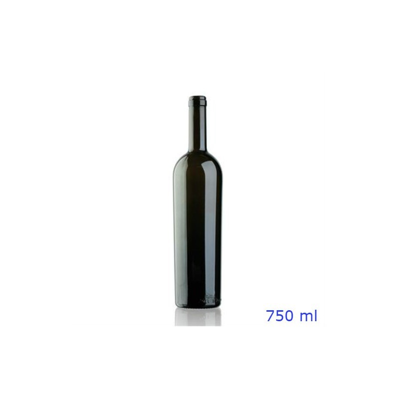 Bottiglia in vetro Bordolese Conica da 750 ml per vino rosso -RagStore