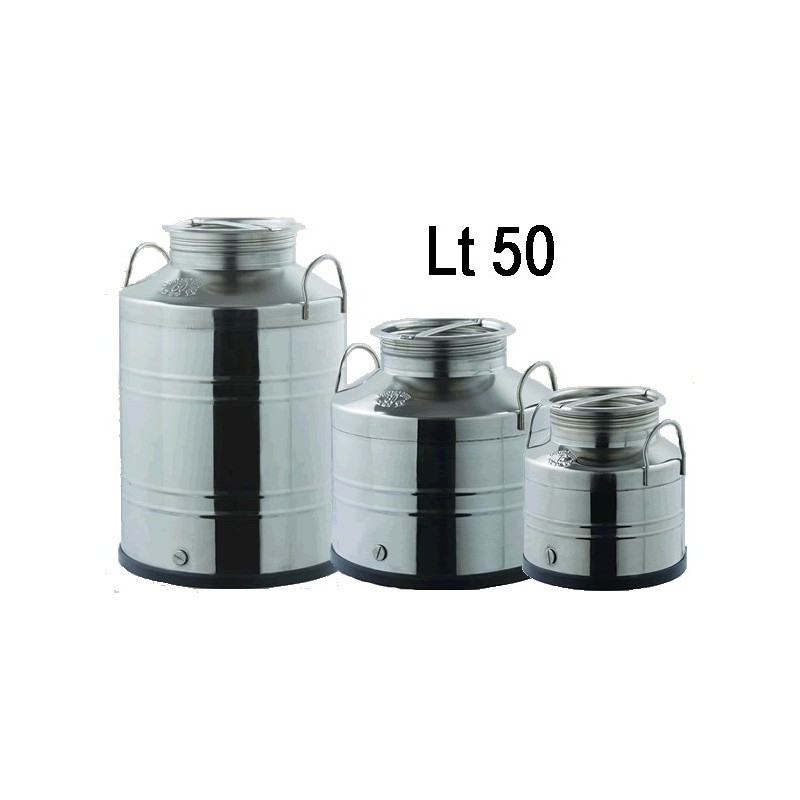 BIDONE OLIO INOX 4F LT 50 SALDATO