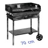 Barbecue a legno realizzato in ferro battuto. Dimensioni 70x38x88 h