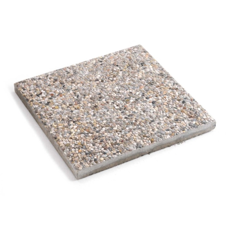 BASE PER OMBRELLONE A MATTONELLA CM 50x50 CEMENTO GRANIGLIA