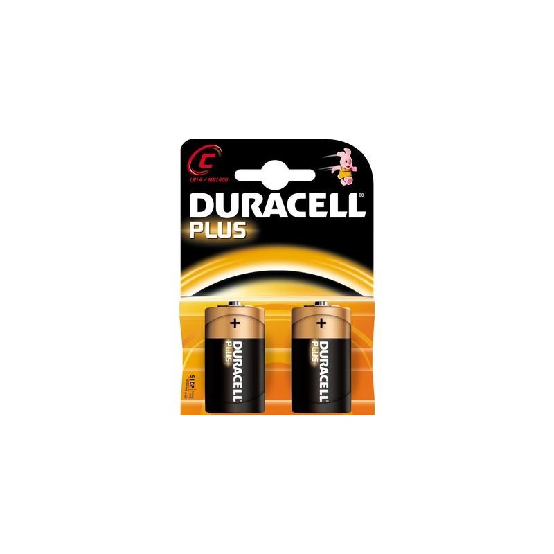 BATTERIA DURACELL MEZZATORCIA LR14 Pz 2 PLUS POWER