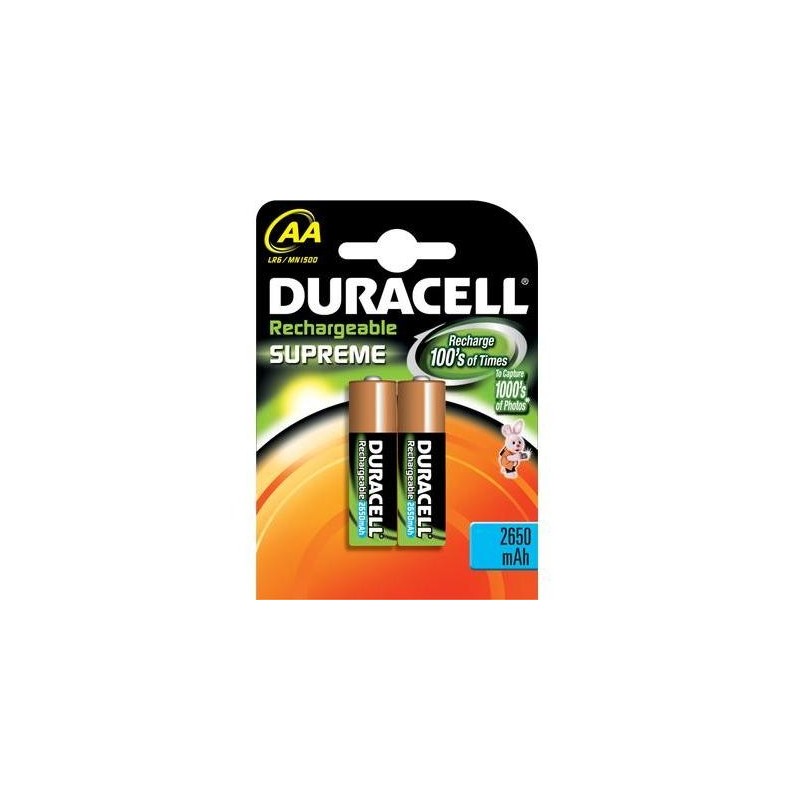 BATTERIA DURACELL RICARICABILE SUPREME STILO HR6 Pz 2