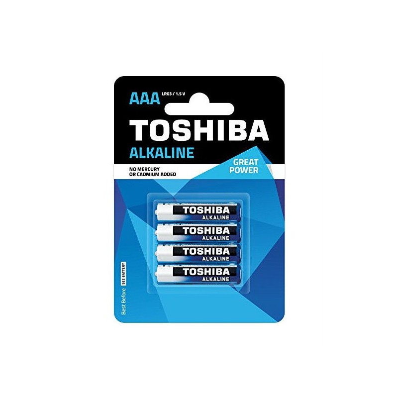 BATTERIA TOSHIBA ALCALINE MINISTILO LRO3 AAA 4 Pz