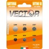BATTERIA VECTOR BOTTONE ALCALINE ASS 6B 1,5V 6 Pz