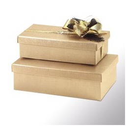 BAULE CARTONE AVANA CON COPERCHIO CM 38,5x30x14