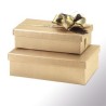 BAULE CARTONE AVANA CON COPERCHIO CM 38,5x30x14