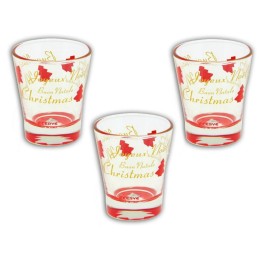 BICCHIERE CAFFE' COLUMBIA cl 8,5 Pz 3 RED CRISTMAS ALBERO