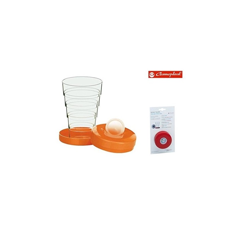 BICCHIERE TASCABILE GRANDE CON PORTA PILLOLE