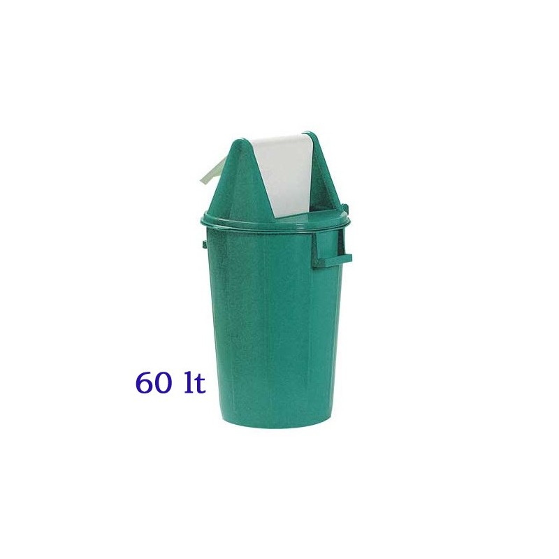 BIDONE BASCULANTE Lt 60 VERDE