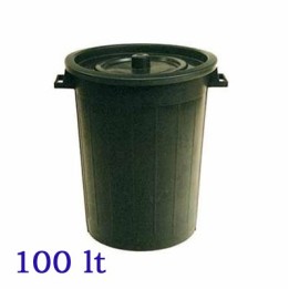 BIDONE DIFFERENZIATA C/COP Lt 100 NERO