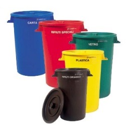 BIDONE DIFFERENZIATA C/COP Lt 120 NERO (RIFIUTI ORGANICI)