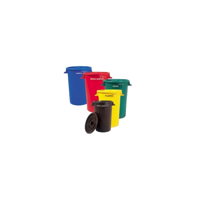 BIDONE DIFFERENZIATA C/COP Lt 120 NERO (RIFIUTI ORGANICI)