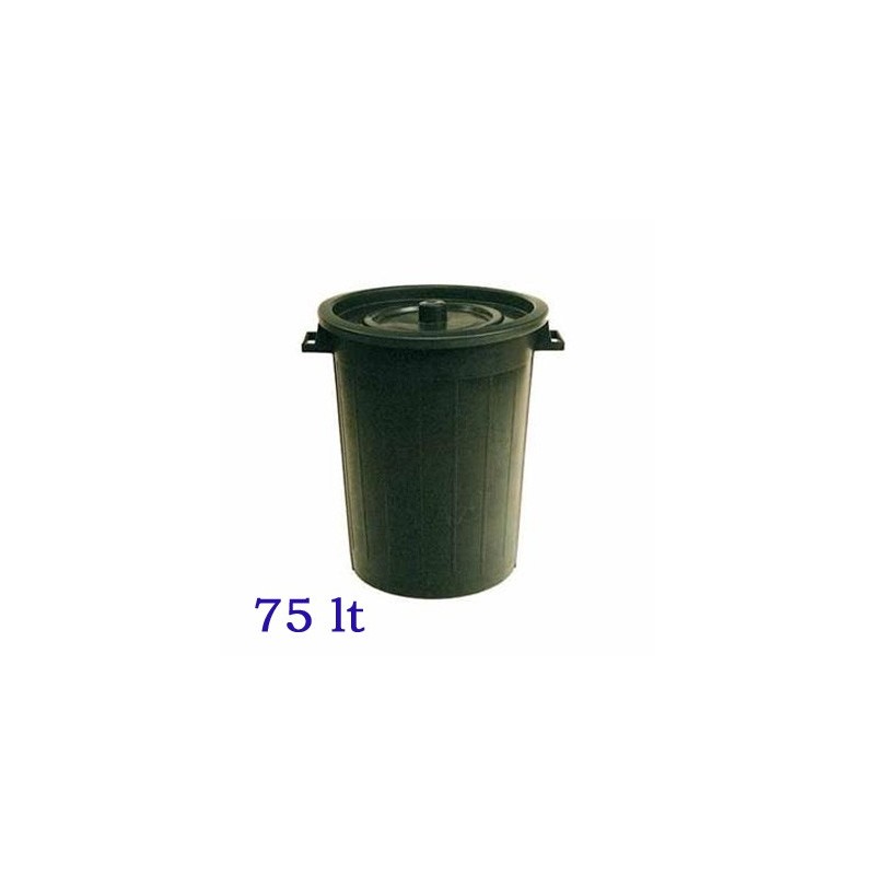 BIDONE DIFFERENZIATA C/COP Lt 75 NERO