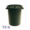 BIDONE DIFFERENZIATA C/COP Lt 75 NERO