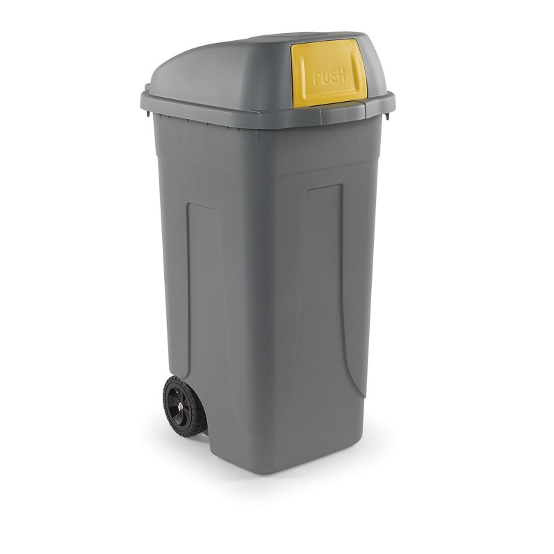 BIDONE DIFFERENZIATA PUSH Lt 100 GIALLO
