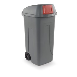 BIDONE DIFFERENZIATA PUSH Lt 100 ROSSO