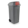 BIDONE DIFFERENZIATA PUSH Lt 100 ROSSO