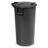 BIDONE IMMONDIZIA C/COP A CERNIERA Lt 80 NERO