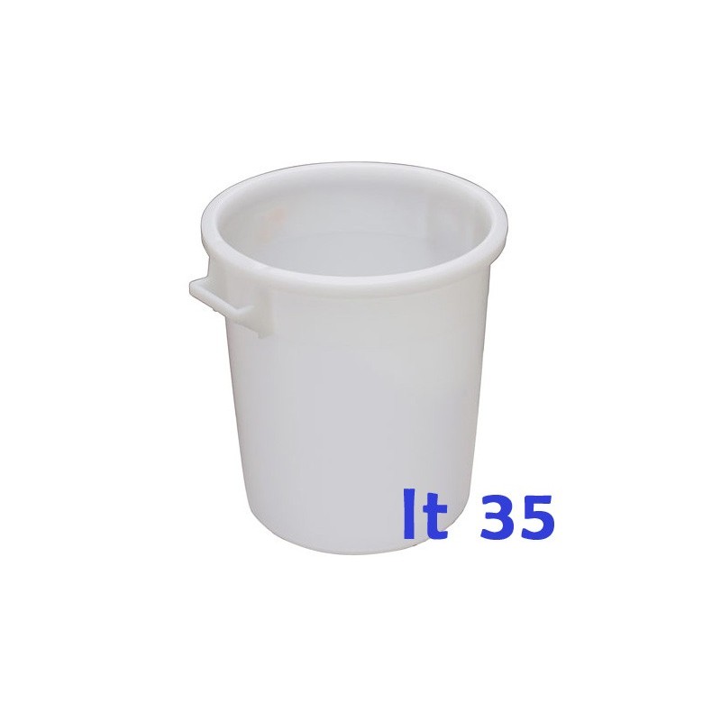 BIDONE INDUSTRIALE BIANCO Lt  35