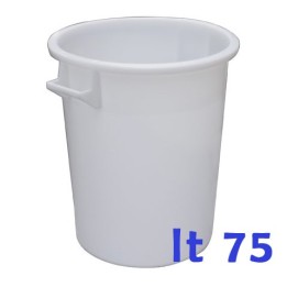 Bidone industriale bianco 75 L | Pattumiere | RagStore