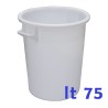 Bidone industriale bianco 75 L | Pattumiere | RagStore