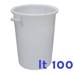 BIDONE INDUSTRIALE BIANCO Lt 100