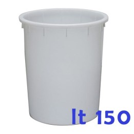 BIDONE INDUSTRIALE BIANCO Lt 150