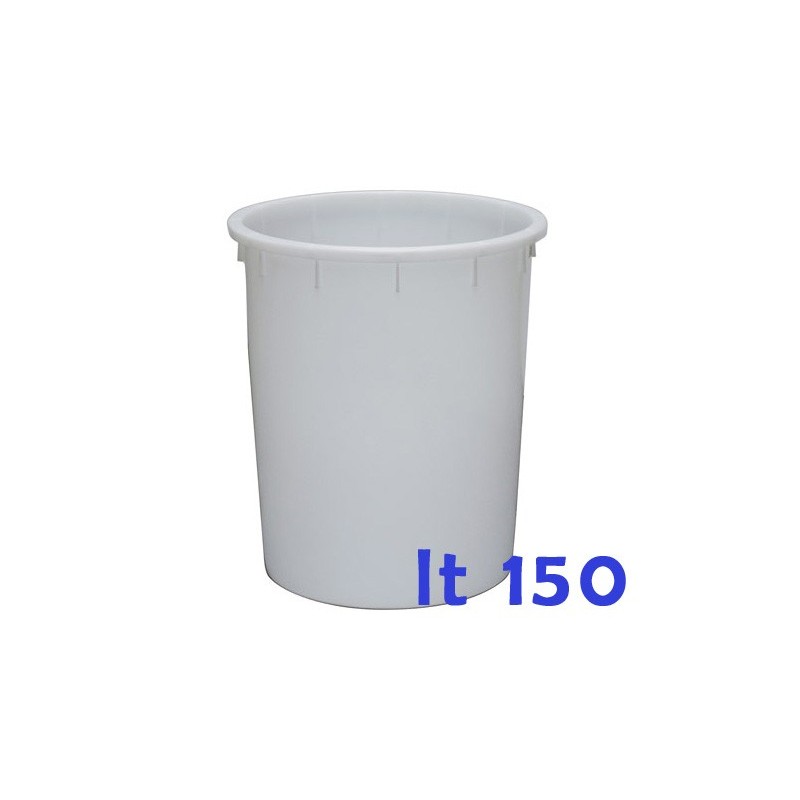 BIDONE INDUSTRIALE BIANCO Lt 150