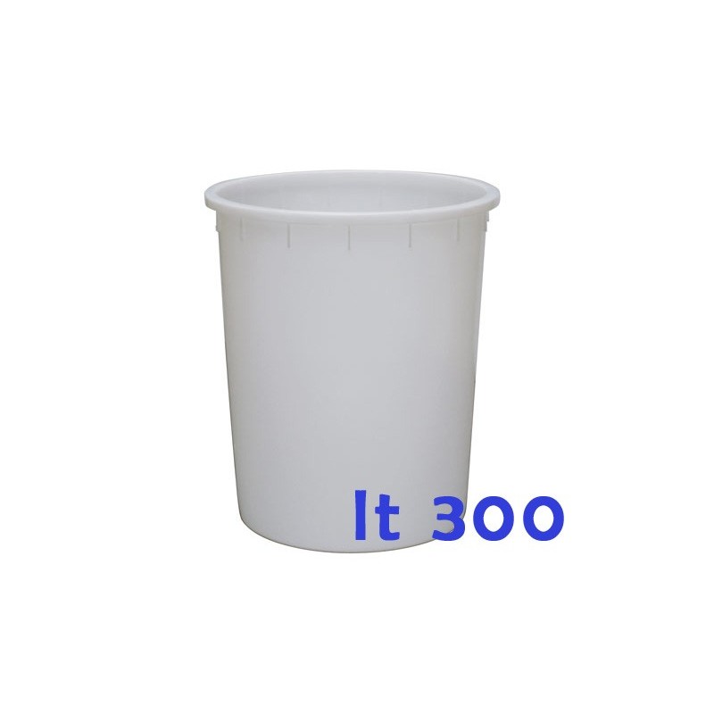 BIDONE INDUSTRIALE BIANCO Lt 300