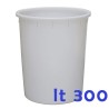 BIDONE INDUSTRIALE BIANCO Lt 300