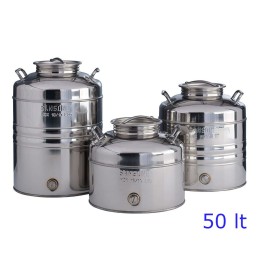 BIDONE OLIO INOX SANSONE LT 50 C/A