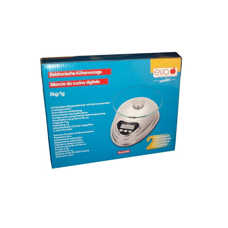 BILANCIA DIGITALE INOX EVA 5 KG