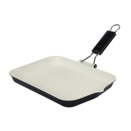 BISTECCHIERA ANTIADERENTE CERAMICA DIETETICA ILSA CM 25x35 NERO QUARZO