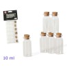 BOTTIGLIE MINI FLACONE 10 ML CON TAPPO SUGHERO 5 Pz