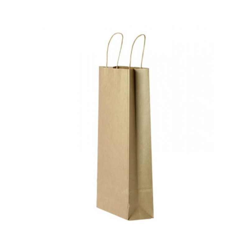 BUSTA CARTA PER BOTTIGLIE CM 14x8,5x39,5 AVANA