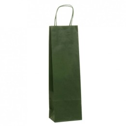 BUSTA CARTA PER BOTTIGLIE CM 14x8,5x39,5 VERDE