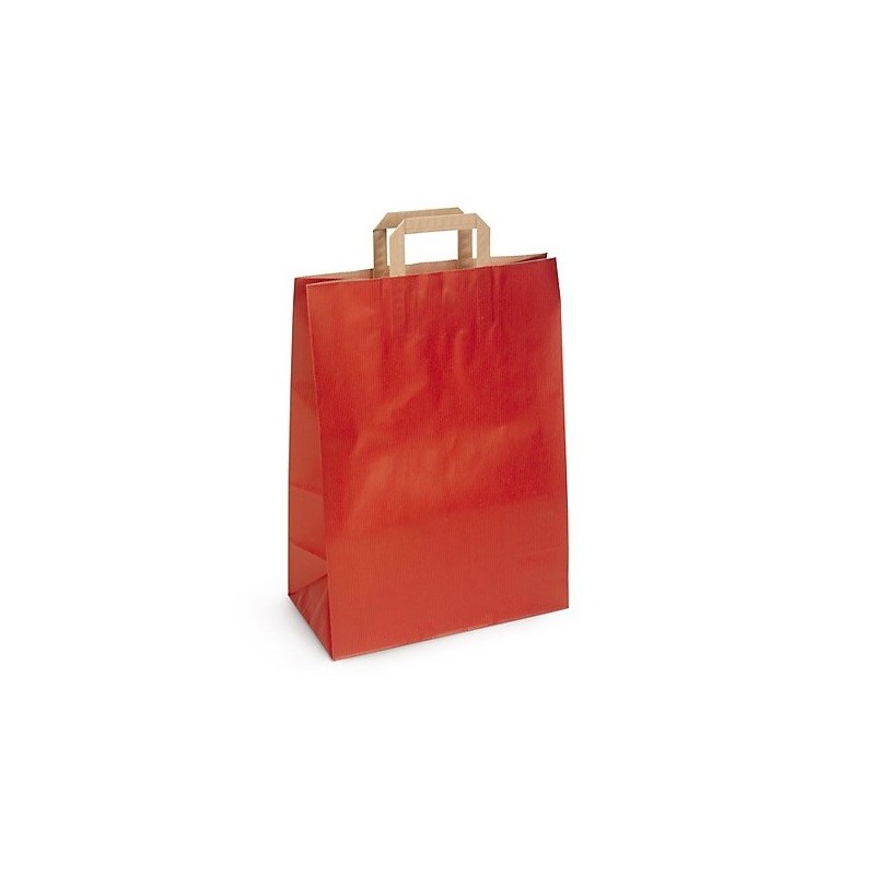 BUSTA CARTA SHOPPER CM 22x10x29 ROSSA