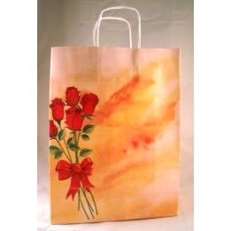 BUSTA CARTA SHOPPER CM 24x10x31 ROSE CON CORDONCINO