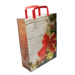 BUSTA CARTA SHOPPERS NATALE CM 27x10x28 MERRY CHRISTMAS