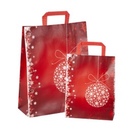 BUSTA CARTA SHOPPERS NATALE CM 32x13x41 NOEL ROUGE