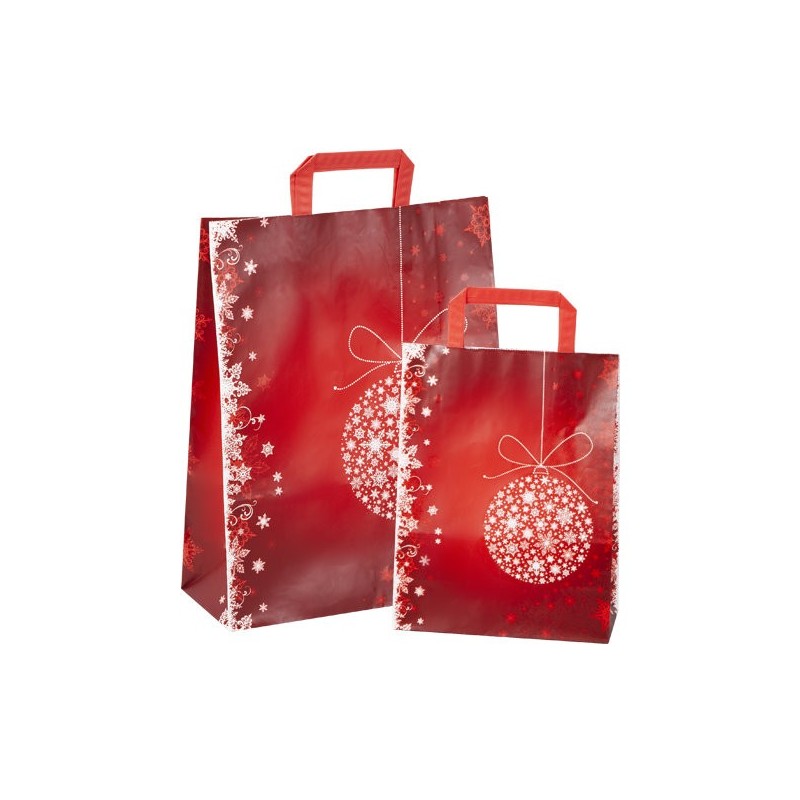BUSTA CARTA SHOPPERS NATALE CM 32x13x41 NOEL ROUGE