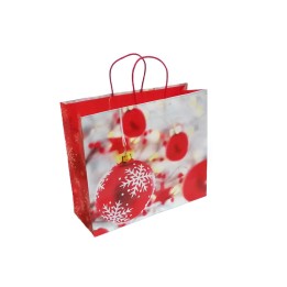BUSTA CARTA SHOPPERS NATALE CM 35x13x31 MERRY CHRISTMAS