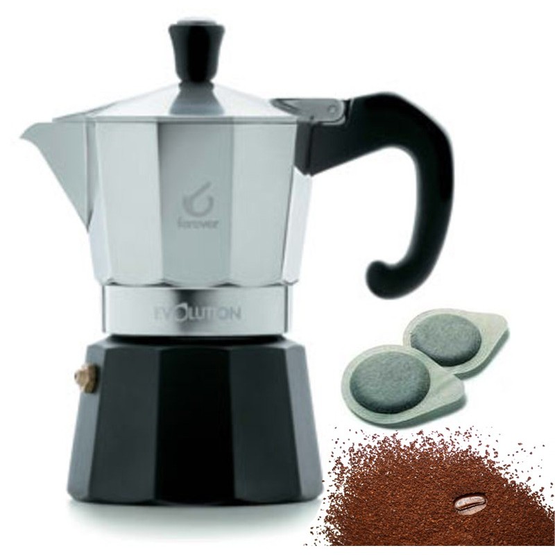 CAFFETTIERA MOKA EVOLUTION FOREVER DOPPIO USO 2 Tz