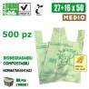 BUSTE SHOPPERS BIOCOMPOSTABILI MEDIE Pz 500